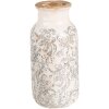 Clayre & Eef 6CE1927L Jarrón Ø 15x32 cm Blanco