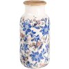 Clayre & Eef 6CE1928L Jarrón Decoración Floral Beige Azul Ø15x32 cm