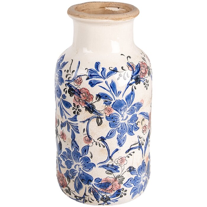 Clayre & Eef 6CE1928M Jarrón diseño flor Ø 14x26 cm