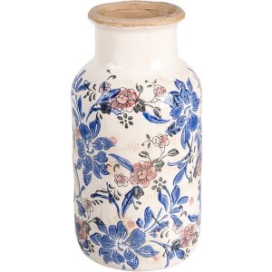 Clayre & Eef 6CE1928M Jarrón diseño flor Ø 14x26 cm