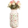 Clayre & Eef Jarrón 6CE1933L Estampado de flores Fresas Ø 15x32 cm