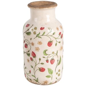 Clayre & Eef 6CE1933M Jarrón fresa Ø 14x26 cm