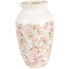 Clayre & Eef Jarrón 6CE1940L Motivo floral Ø 21x37 cm