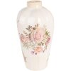 Clayre & Eef 6CE1963S Jarrón motivo floral Ø 17x30 cm