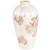 Clayre & Eef 6CE1963S Jarrón motivo floral Ø 17x30 cm