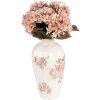 Clayre & Eef 6CE1963S Jarrón motivo floral Ø 17x30 cm