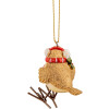 Clayre & Eef 6PR2797GG Percha decorativa pájaro look invierno 5x3x7 cm