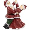 Clayre & Eef 6PR3912GG Papá y Mamá Noel bailarines 12x8x15 cm