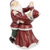 Clayre & Eef 6PR3912GG Papá y Mamá Noel bailarines 12x8x15 cm