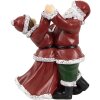Clayre & Eef 6PR3912GG Papá y Mamá Noel bailarines 12x8x15 cm