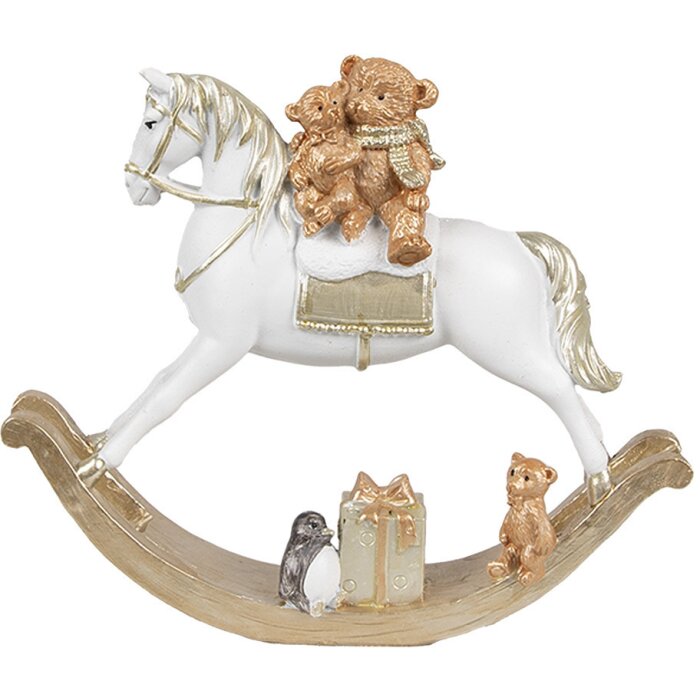 Clayre & Eef 6PR4921GG Decoración Caballo balancín 18x4x15 cm