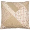 Clayre & Eef Q198.030 Funda de Cojín Patchwork Beige Rosa 50x50 cm
