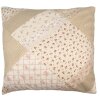 Clayre & Eef Q198.030 Funda de Cojín Patchwork Beige Rosa 50x50 cm