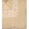 Clayre & Eef Q198.060 Colcha 180x250cm con Funda Cojín Patchwork Beige