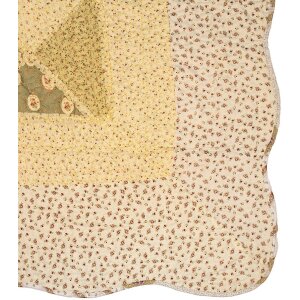 Clayre & Eef Q200.061 Colcha 230x250 cm 2x Funda de almohada 50x70 cm Patchwork