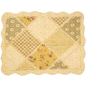 Clayre & Eef Q200.061 Colcha 230x250 cm 2x Funda de almohada 50x70 cm Patchwork