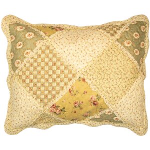 Clayre & Eef Q200.061 Colcha 230x250 cm 2x Funda de almohada 50x70 cm Patchwork