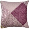 Clayre & Eef Q201.020 Funda de cojín patchwork rosa púrpura 40x40 cm