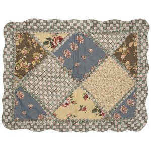 Clayre & Eef Q203.060 Colcha 180x250 cm con Funda Cojín 50x70 cm Vintage