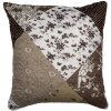 Clayre & Eef Q205.020 Funda de Cojín Patchwork Marrón Beige 40x40 cm