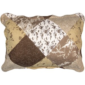 Clayre & Eef Q205.060 Colcha 180x250 cm 1x Funda de almohada 50x70 cm Marrón