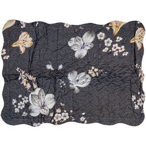 Clayre & Eef Q208.060 Colcha 180x250 cm 1 Funda de almohada 50x70 cm Negro