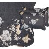 Clayre & Eef Q208.061 Colcha 230x250 cm 2 Fundas de almohada 50x70 cm Antracita
