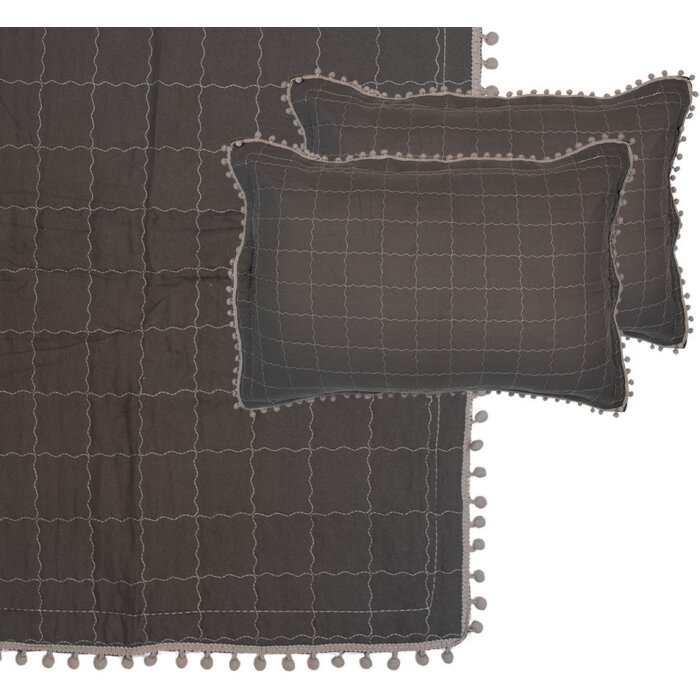 Clayre & Eef Q209.061 Colcha 220x240 cm 2x Funda de almohada 50x70 cm