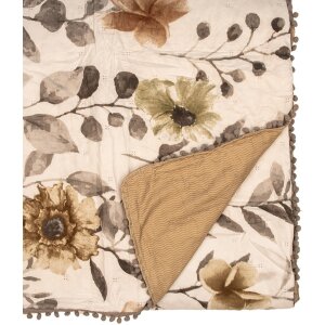 Clayre & Eef Q210.061 Colcha 220x240 cm 2 Fundas de almohada 50x70 cm Floral