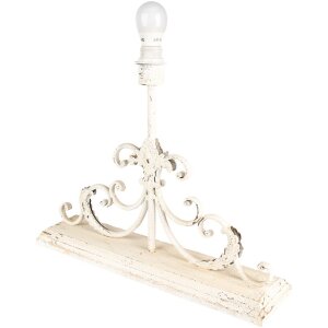 Clayre & Eef 6LMC0108 Lámpara de mesa vintage crema 50x20x56 cm E27 max 60W