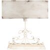 Clayre & Eef 6LMC0108 Lámpara de mesa vintage crema 50x20x56 cm E27 max 60W