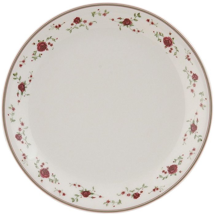 Clayre & Eef LPRDP Vajilla Plato de desayuno Ø 20 cm Cerámica Beige Flores Redondo