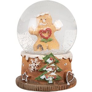 Clayre & Eef 65765 Globo de nieve hombre de jengibre...
