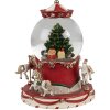 Clayre & Eef 65766 Globo de nieve con música Árbol de Navidad Ø14x19 cm