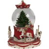 Clayre & Eef 65766 Globo de nieve con música Árbol de Navidad Ø14x19 cm