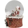 Clayre & Eef 65769 Globo de nieve Papá Noel con música Ø 10x15 cm