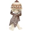 Clayre & Eef 6PR3904GG Decoración Ratones con Pastel Set 2 5x5x11 5x5x10 cm