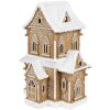 Clayre & Eef 6PR3906GG Casa decorativa LED con aspecto de pan de jengibre 28x21x37 cm