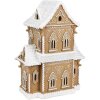 Clayre & Eef 6PR3906GG Casa decorativa LED con aspecto de pan de jengibre 28x21x37 cm