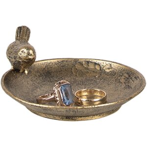 Clayre & Eef 6Y5663 Cuenco decorativo dorado estilo...