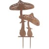 Clayre & Eef 6Y5669 Tapón de jardín seta metal aspecto óxido 34x1x55 cm