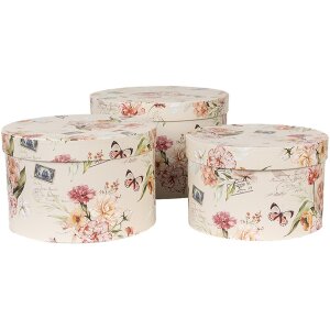Clayre & Eef 66005 Set Caja Sombreros 3 Piezas...