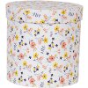 Clayre & Eef 66007 Caja para sombreros juego de 3 redonda diseño flores blanco 19/17/15 cm