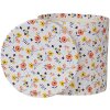 Clayre & Eef 66007 Caja para sombreros juego de 3 redonda diseño flores blanco 19/17/15 cm