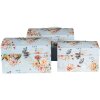 Clayre & Eef 66008 Estuche Decoración Set de 3 Flores Mariposas Azules