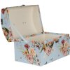 Clayre & Eef 66008 Estuche Decoración Set de 3 Flores Mariposas Azules