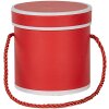 Clayre & Eef 66009R Caja Regalo Redonda Roja Ø 12x12 cm Caja de cartón con asa de transporte