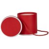 Clayre & Eef 66009R Caja Regalo Redonda Roja Ø 12x12 cm Caja de cartón con asa de transporte