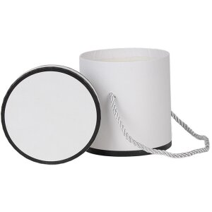 Clayre & Eef 66009W Caja de regalo blanca redonda...