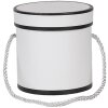 Clayre & Eef 66009W Caja de regalo blanca redonda Ø 12x12 cm Caja de cartón con asa